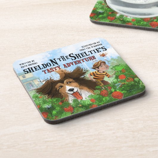 Sheldon die Sheltie Getränkeuntersetzer (Linke Seite)