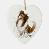 Sheldon die Sheltie Keramik Ornament (Rechts)