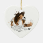 Sheldon die Sheltie Keramik Ornament (Hinten)