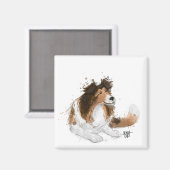 Sheldon die Sheltie Magnet (Vorderseite/Rückseite)