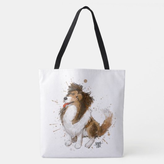 Sheldon die Sheltie Tasche (Vorderseite)