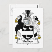 Sheldon Familienwappen Postkarte (Vorne/Hinten)