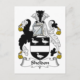Sheldon Familienwappen Postkarte