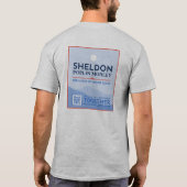 Sheldon für Mayor Grey Men's T - Shirt (Rückseite)