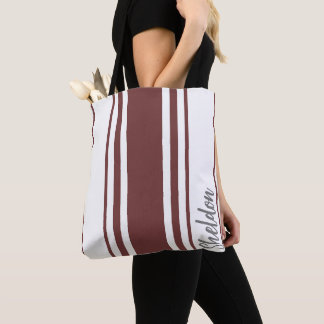 Sheldon Minimalist Streifen Monogramm Tasche