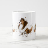 Sheldon the Sheltie Drei Posen Jumbo-Tasse (Vorderseite)
