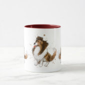 Sheldon the Sheltie Drei Posen Tasse (Zentrum)