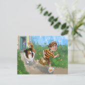 Sheldon und Davie Abenteuer Postkarte (Stehend Vorderseite)