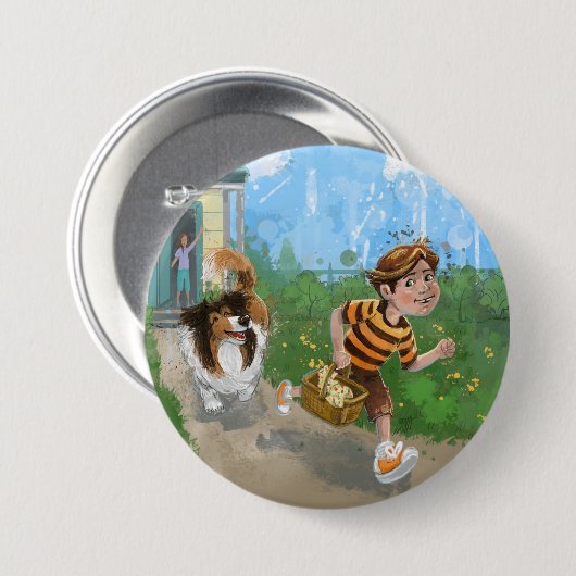 Sheldon und Davie Adventure Button (Vorne & Hinten)