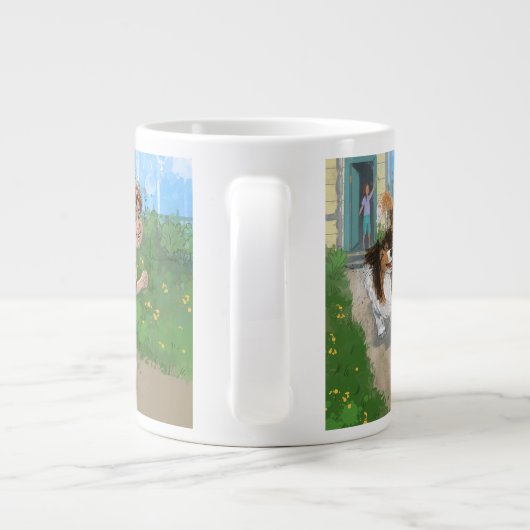 Sheldon und Davie Adventure Jumbo-Tasse (Rückseite)