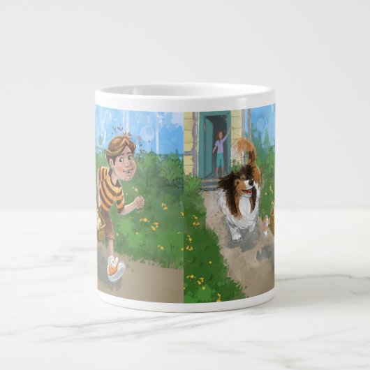 Sheldon und Davie Adventure Jumbo-Tasse (Vorderseite)