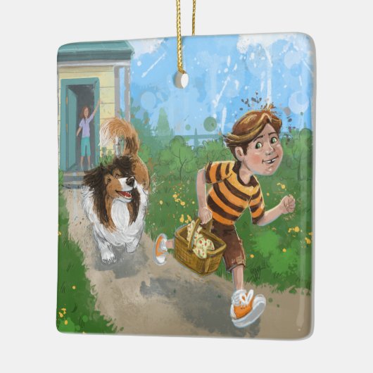 Sheldon und Davie Adventure Keramikornament (Links)