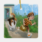 Sheldon und Davie Adventure Keramikornament (Vorderseite)