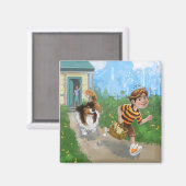 Sheldon und Davie Adventure Magnet (Vorderseite/Rückseite)