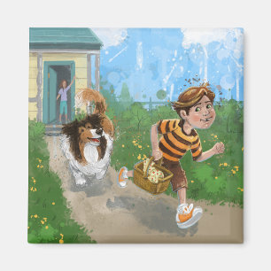 Sheldon und Davie Adventure Magnet