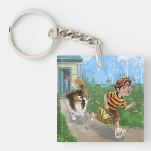 Sheldon und Davie Adventure Schlüsselanhänger (Vorderseite)