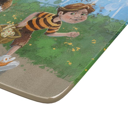 Sheldon und Davie Adventure Schneidebrett (Ecke)