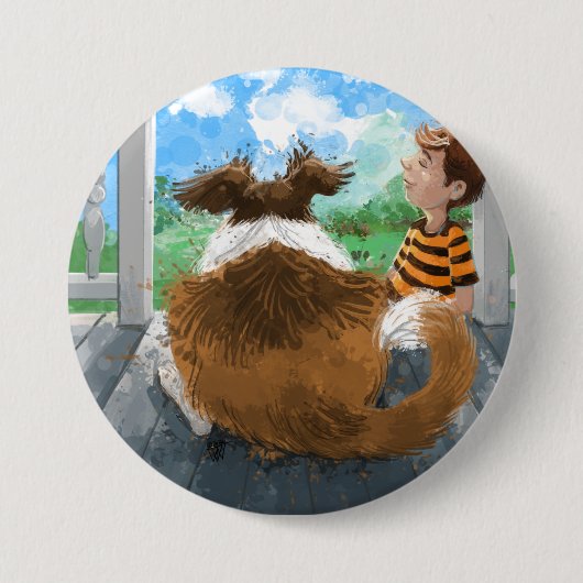 Sheldon und Davie Relaxing Button (Vorderseite)