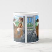 Sheldon und Davie Relaxing Jumbo-Tasse (Vorderseite)