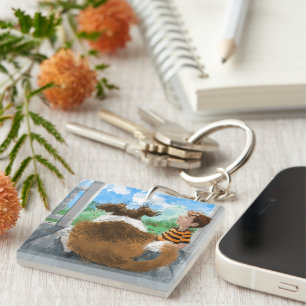 Sheldon und Davie Relaxing Schlüsselanhänger