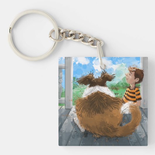 Sheldon und Davie Relaxing Schlüsselanhänger (Vorderseite)