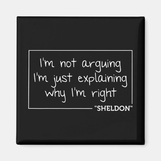 Sheldon-Zitat Lustiger Geburtstag Personalisierter Magnet (Vorne)