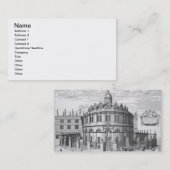 Sheldonian Theater, Oxford, von 'Oxonia Illustrat Visitenkarte (Vorne/Hinten)