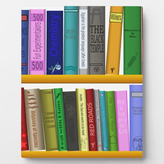 shelf books library reading fotoplatte (Vorderseite)