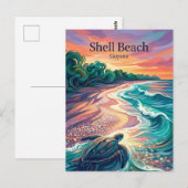 Shell Beach Guyana Postkarte (Vorne/Hinten)