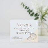 Shell Beach Sea Shore Save the Date Einladung (Stehend Vorderseite)