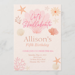 Shell Birthday Invitation  Einladung