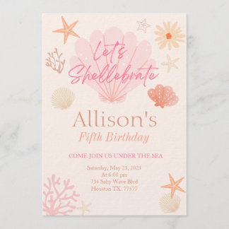 Shell Birthday Invitation Einladung