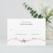 Shell Collection RSVP Karte (Stehend Vorderseite)