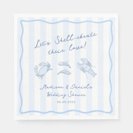 Shell-ebrate Their Love Seafood Wedding Shower Serviette
