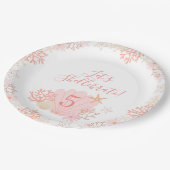 Shell Girl Birthday Party Plates Pappteller (Schrägansicht)