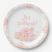 Shell Girl Birthday Party Plates Pappteller (Vorderseite)