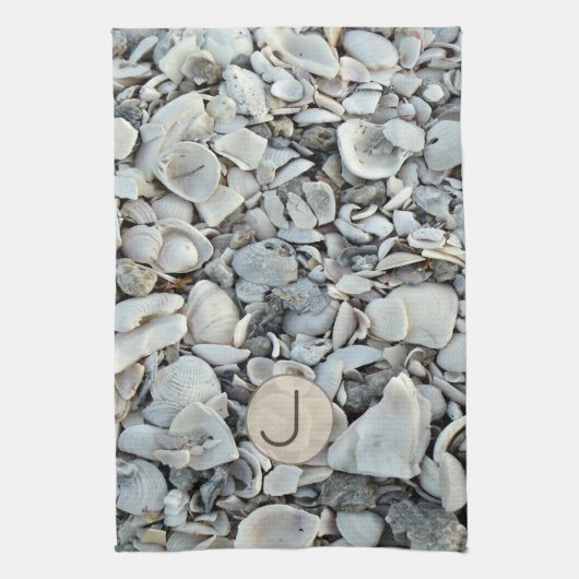 Shell Haven Initial Pattern Geschirrtuch (Vertikal)