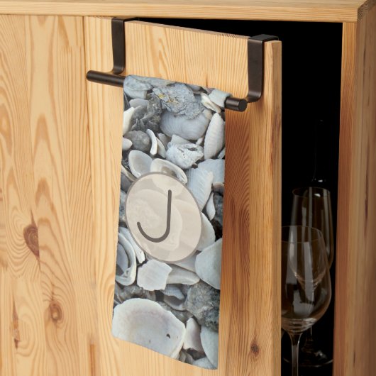 Shell Haven Initial Pattern Geschirrtuch (Drittel gefaltet)