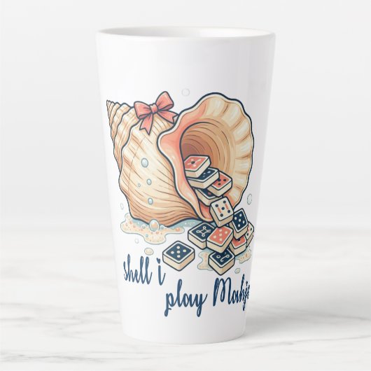 Shell I Play Mahjong Coastal Milchtasse (Vorderseite)