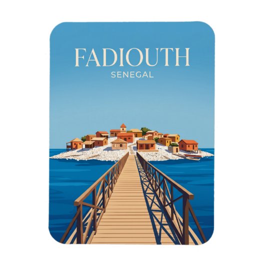 Shell Island (Fadiouth) Senegal wird zu Magnet (Vertikal)