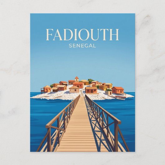 Shell Island (Fadiouth) Senegal wird zu Postkarte (Vorderseite)