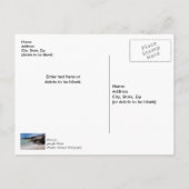Shell Island Felsen und Wellen Danke Postkarte (Rückseite)