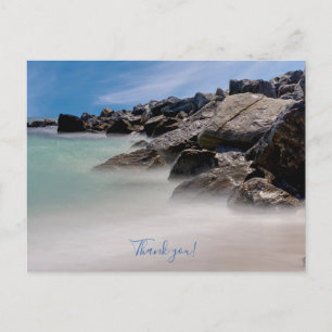 Shell Island Felsen und Wellen Danke Postkarte