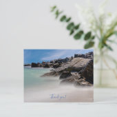 Shell Island Felsen und Wellen Danke Postkarte (Stehend Vorderseite)