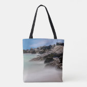 Shell Island Felsen und Wellen Einkaufstasche Tasche (Rückseite)