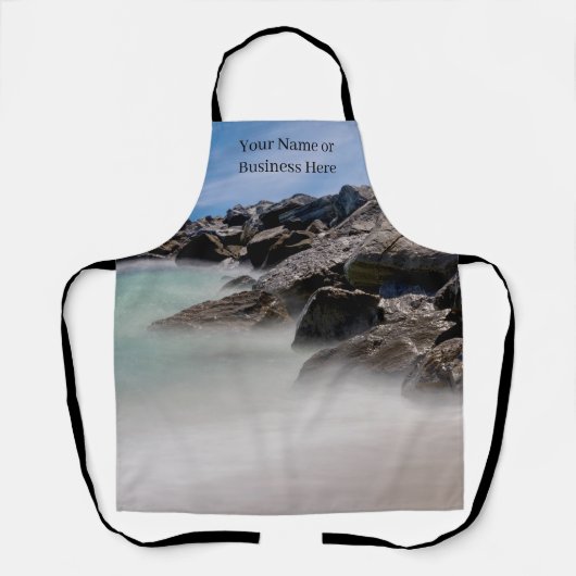 Shell Island Felsen und Wellen Schürze (Vorderseite)