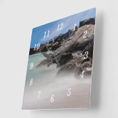 Shell Island Felsen und Wellen Wanduhr (Winkel)