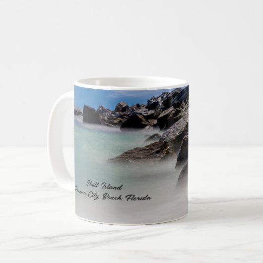 Shell Island Rocks And Waves Classic Tasse (Vorderseite Links)