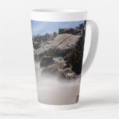 Shell Island Rocks And Waves Latte Tasse (Rechte Ecke)