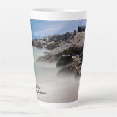 Shell Island Rocks And Waves Latte Tasse (Vorderseite)